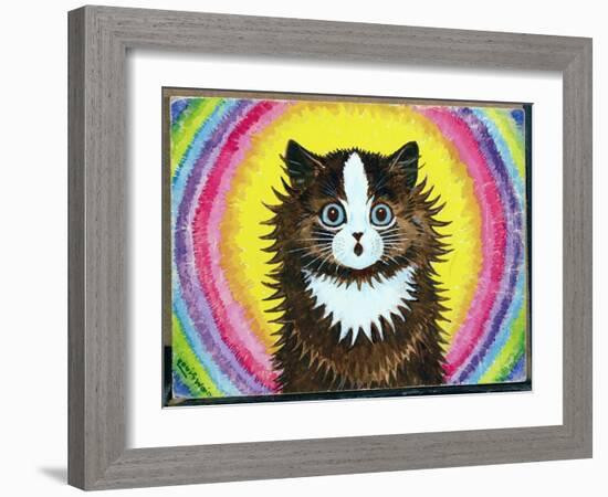 Cat in a Rainbow-Louis Wain-Framed Giclee Print