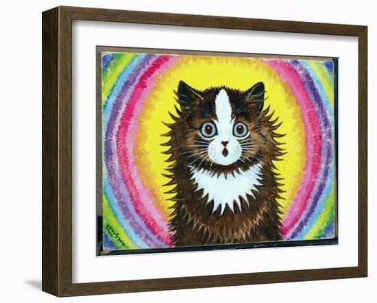 Cat in a Rainbow-Louis Wain-Framed Giclee Print