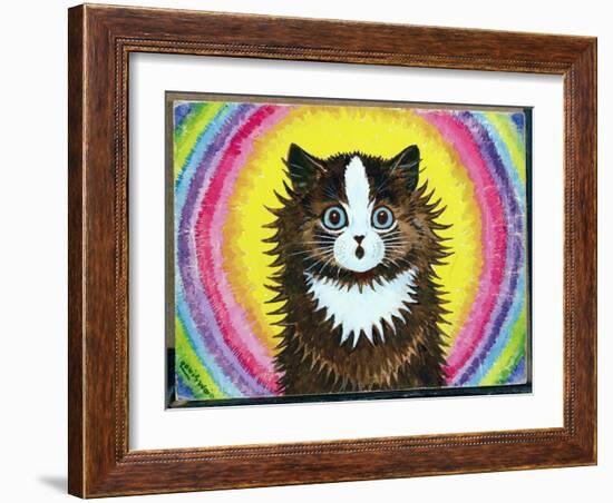 Cat in a Rainbow-Louis Wain-Framed Giclee Print