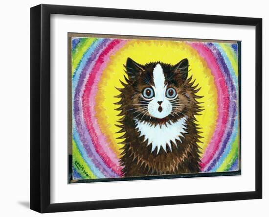 Cat in a Rainbow-Louis Wain-Framed Giclee Print