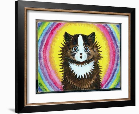 Cat in a Rainbow-Louis Wain-Framed Giclee Print