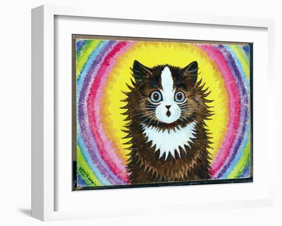 Cat in a Rainbow-Louis Wain-Framed Giclee Print