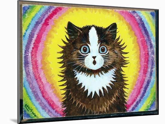 Cat in a Rainbow-Louis Wain-Mounted Giclee Print