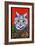 Cat in Holly-Louis Wain-Framed Giclee Print