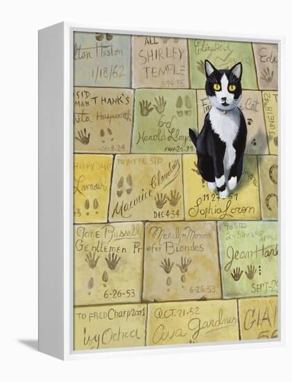 Cat in Hollywood (Chat a Hollywood)-Isy Ochoa-Framed Premier Image Canvas