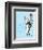 Cat in the Hat Blue Collection I - The Cat in the Hat with Fish (blue)-Theodor (Dr. Seuss) Geisel-Framed Art Print