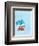 Cat in the Hat Blue Collection II - Things 1 & 2 Back to Back (blue)-Theodor (Dr. Seuss) Geisel-Framed Art Print