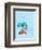 Cat in the Hat Blue Collection II - Things 1 & 2 Back to Back (blue)-Theodor (Dr. Seuss) Geisel-Framed Art Print