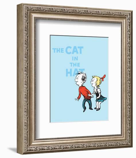 Cat in the Hat Blue Collection III - Sally & Her Brother (blue)-Theodor (Dr. Seuss) Geisel-Framed Art Print