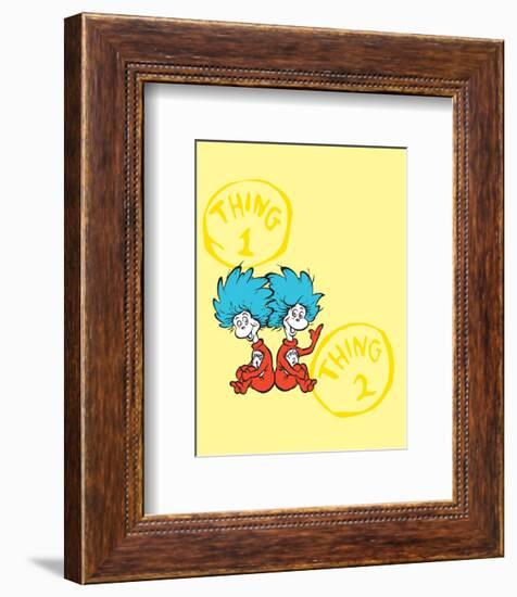 Cat in the Hat Yellow Collection II - Things 1 & 2 Back to Back (yellow)-Theodor (Dr. Seuss) Geisel-Framed Art Print