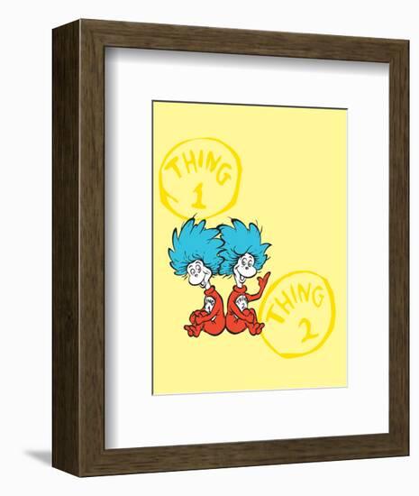 Cat in the Hat Yellow Collection II - Things 1 & 2 Back to Back (yellow)-Theodor (Dr. Seuss) Geisel-Framed Art Print