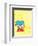 Cat in the Hat Yellow Collection II - Things 1 & 2 Back to Back (yellow)-Theodor (Dr. Seuss) Geisel-Framed Art Print