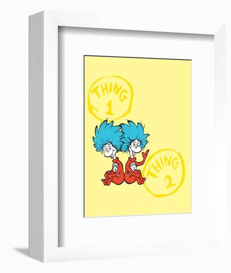 Cat in the Hat Yellow Collection II - Things 1 & 2 Back to Back (yellow)-Theodor (Dr. Seuss) Geisel-Framed Art Print