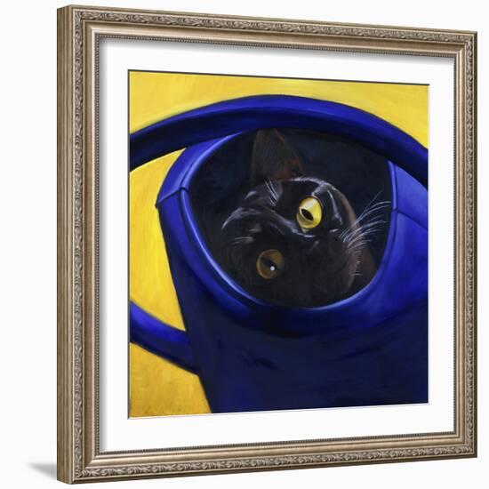 Cat in the Watering Can (Chat a L'Arrosoir)-Isy Ochoa-Framed Giclee Print