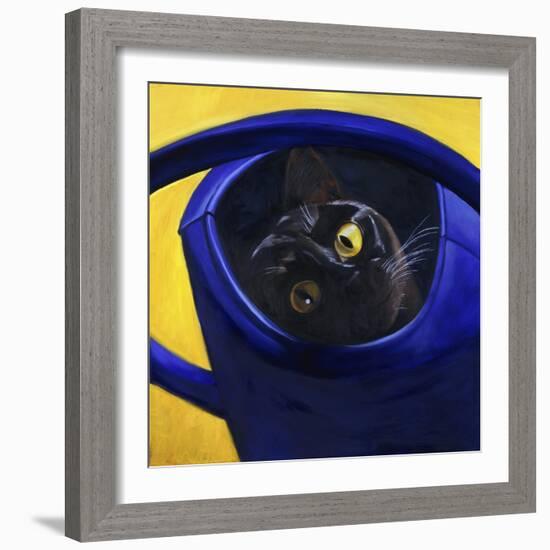 Cat in the Watering Can (Chat a L'Arrosoir)-Isy Ochoa-Framed Giclee Print