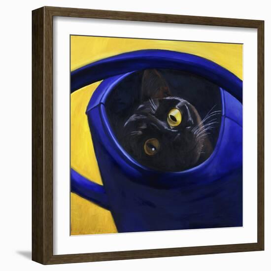 Cat in the Watering Can (Chat a L'Arrosoir)-Isy Ochoa-Framed Giclee Print