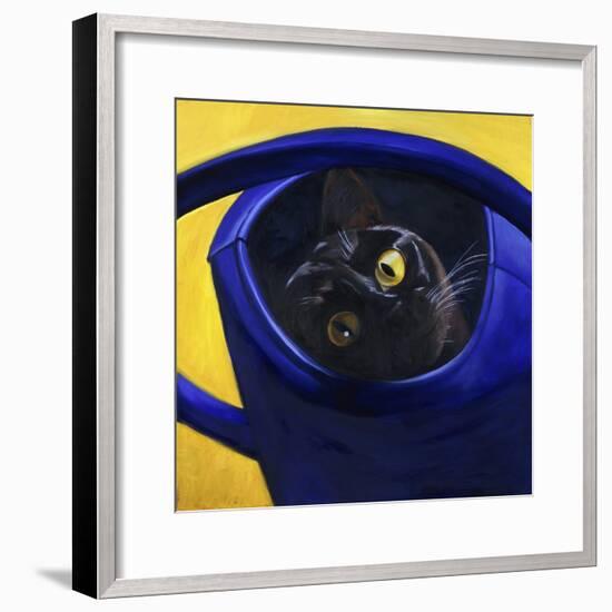 Cat in the Watering Can (Chat a L'Arrosoir)-Isy Ochoa-Framed Giclee Print