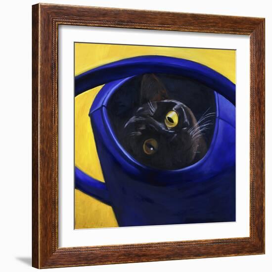 Cat in the Watering Can (Chat a L'Arrosoir)-Isy Ochoa-Framed Giclee Print