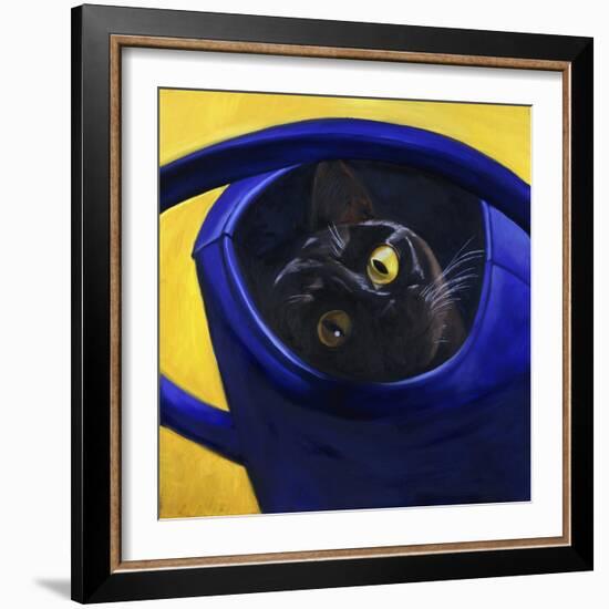 Cat in the Watering Can (Chat a L'Arrosoir)-Isy Ochoa-Framed Giclee Print