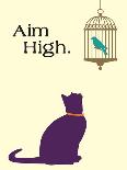 Aim High-Cat is Good-Framed Art Print