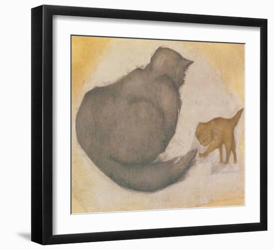 Cat & Kitten-Edward Burne-Jones-Framed Art Print