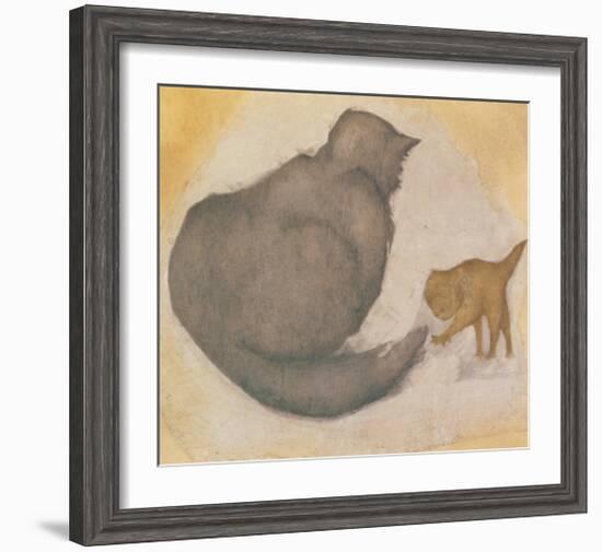 Cat & Kitten-Edward Burne-Jones-Framed Art Print