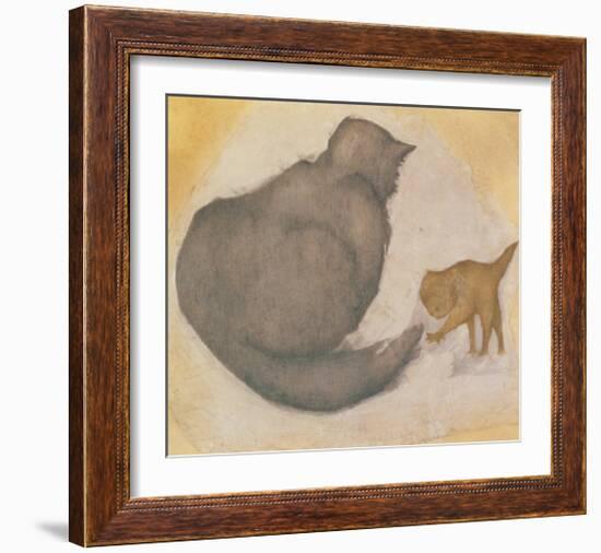 Cat & Kitten-Edward Burne-Jones-Framed Art Print