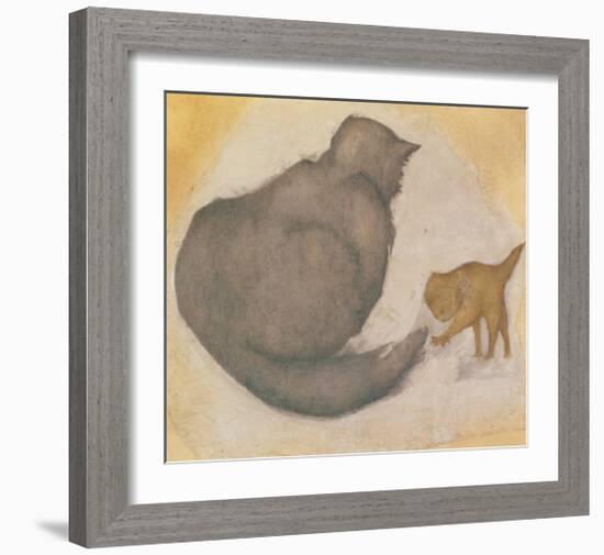 Cat & Kitten-Edward Burne-Jones-Framed Art Print