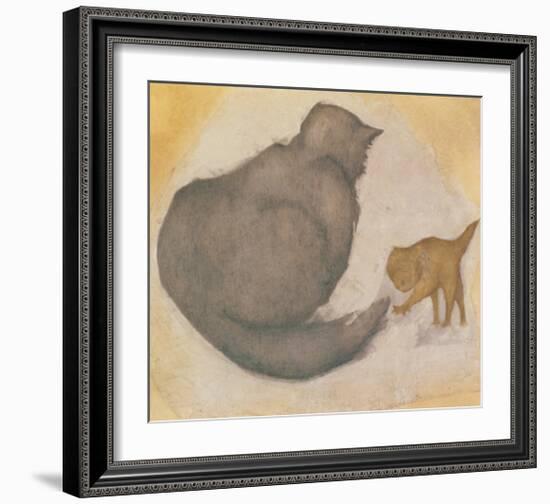 Cat & Kitten-Edward Burne-Jones-Framed Art Print