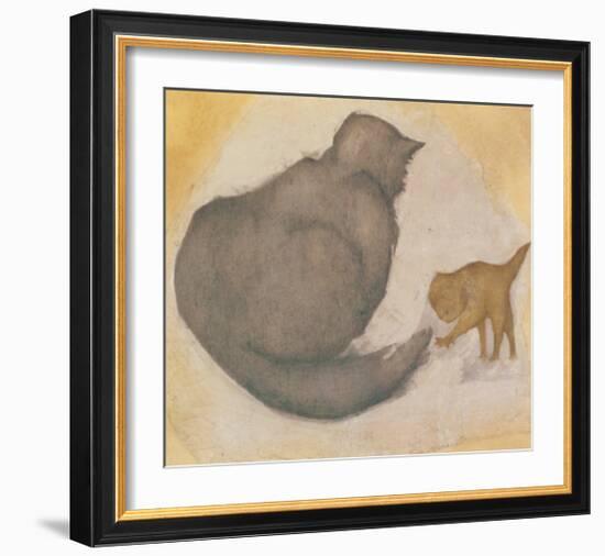 Cat & Kitten-Edward Burne-Jones-Framed Art Print