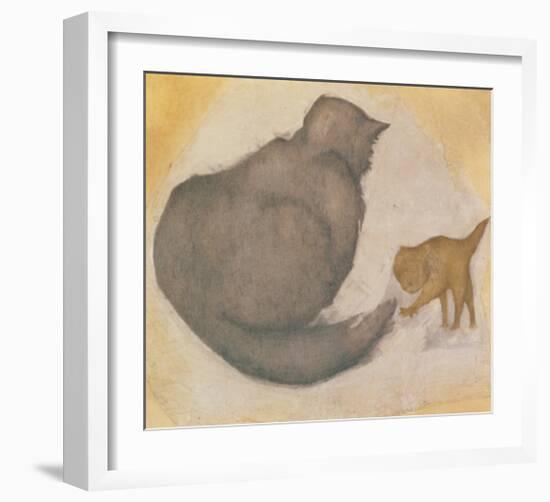 Cat & Kitten-Edward Burne-Jones-Framed Art Print