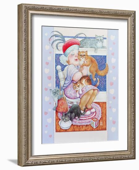 Cat Lady 2-Bill Bell-Framed Giclee Print