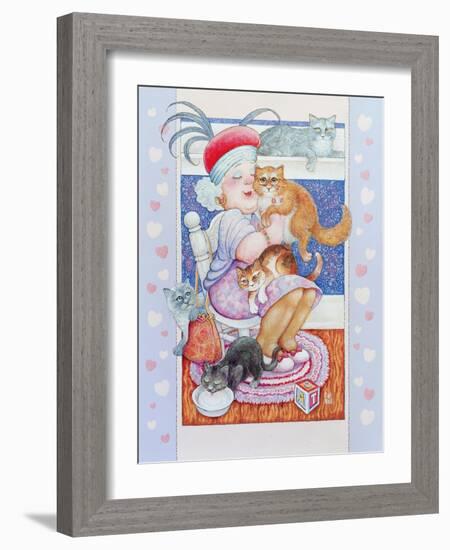 Cat Lady 2-Bill Bell-Framed Giclee Print