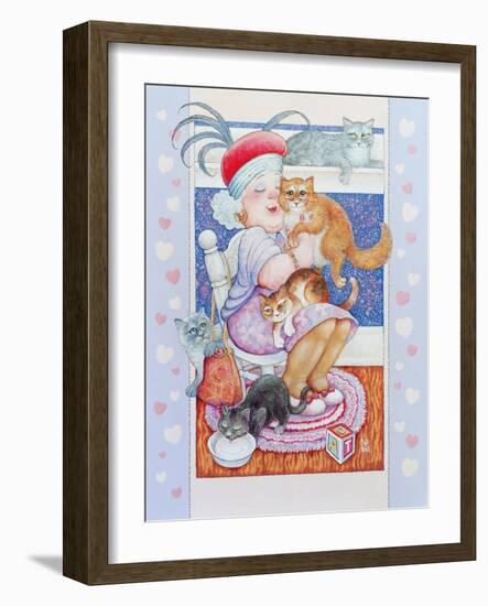 Cat Lady 2-Bill Bell-Framed Giclee Print