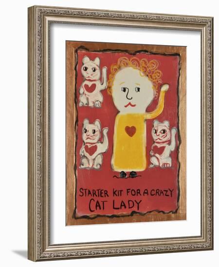 Cat Lady-Jennie Cooley-Framed Giclee Print