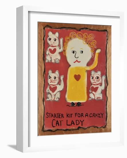Cat Lady-Jennie Cooley-Framed Giclee Print