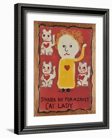 Cat Lady-Jennie Cooley-Framed Giclee Print