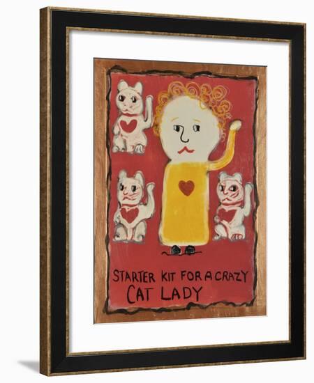 Cat Lady-Jennie Cooley-Framed Giclee Print
