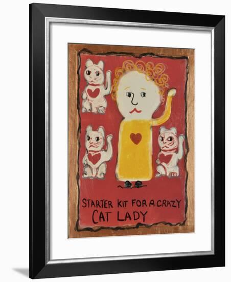 Cat Lady-Jennie Cooley-Framed Giclee Print