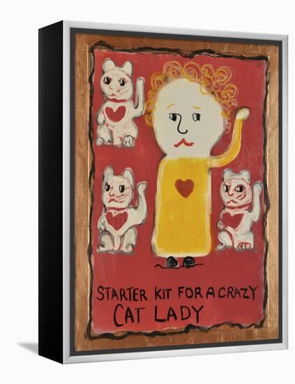 Cat Lady-Jennie Cooley-Framed Premier Image Canvas