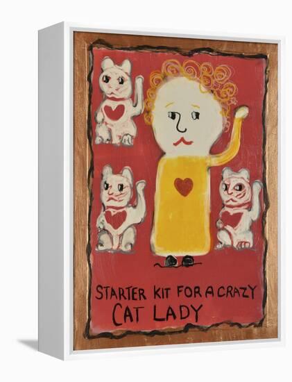 Cat Lady-Jennie Cooley-Framed Premier Image Canvas