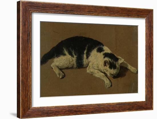 Cat lying down-Adriaen van de Velde-Framed Giclee Print