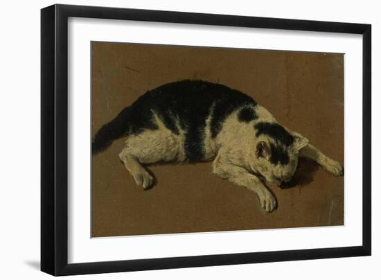 Cat lying down-Adriaen van de Velde-Framed Giclee Print