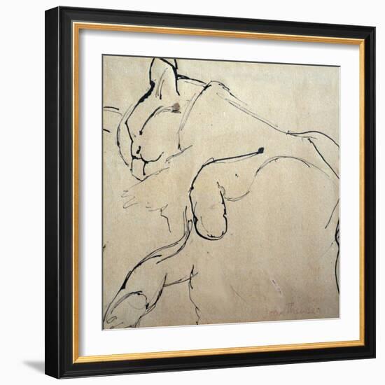 Cat, 'Mouser', 1980-Joan Thewsey-Framed Giclee Print