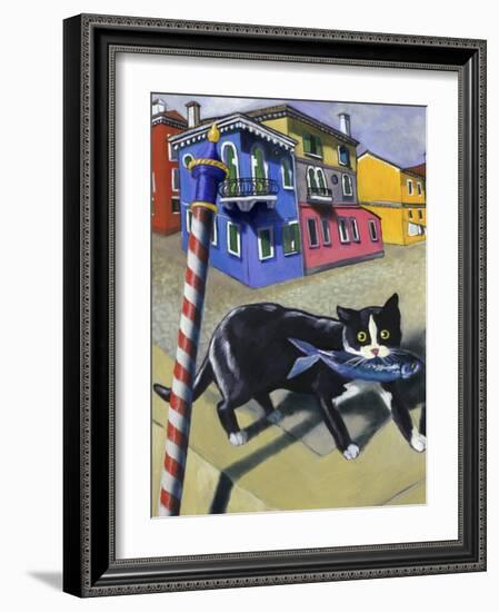 Cat of Burano (Chat de Burano)-Isy Ochoa-Framed Giclee Print