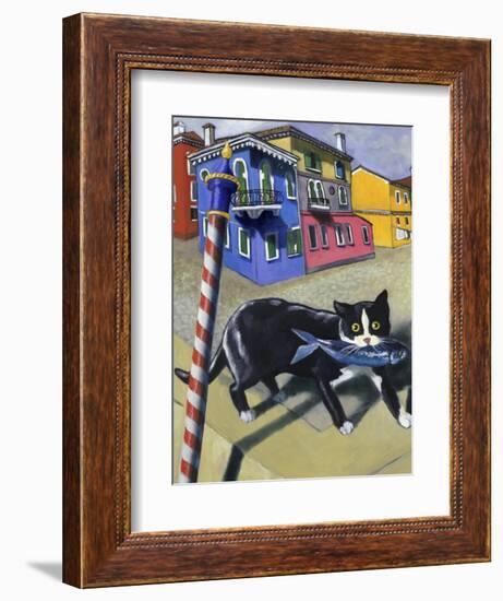 Cat of Burano (Chat de Burano)-Isy Ochoa-Framed Giclee Print