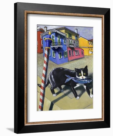 Cat of Burano (Chat de Burano)-Isy Ochoa-Framed Giclee Print