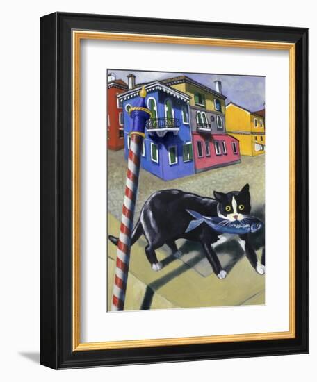 Cat of Burano (Chat de Burano)-Isy Ochoa-Framed Giclee Print