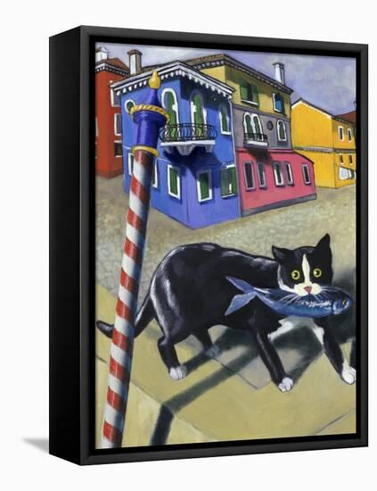 Cat of Burano (Chat de Burano)-Isy Ochoa-Framed Premier Image Canvas