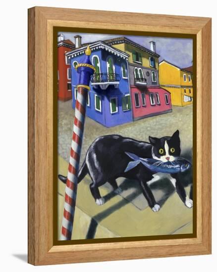 Cat of Burano (Chat de Burano)-Isy Ochoa-Framed Premier Image Canvas